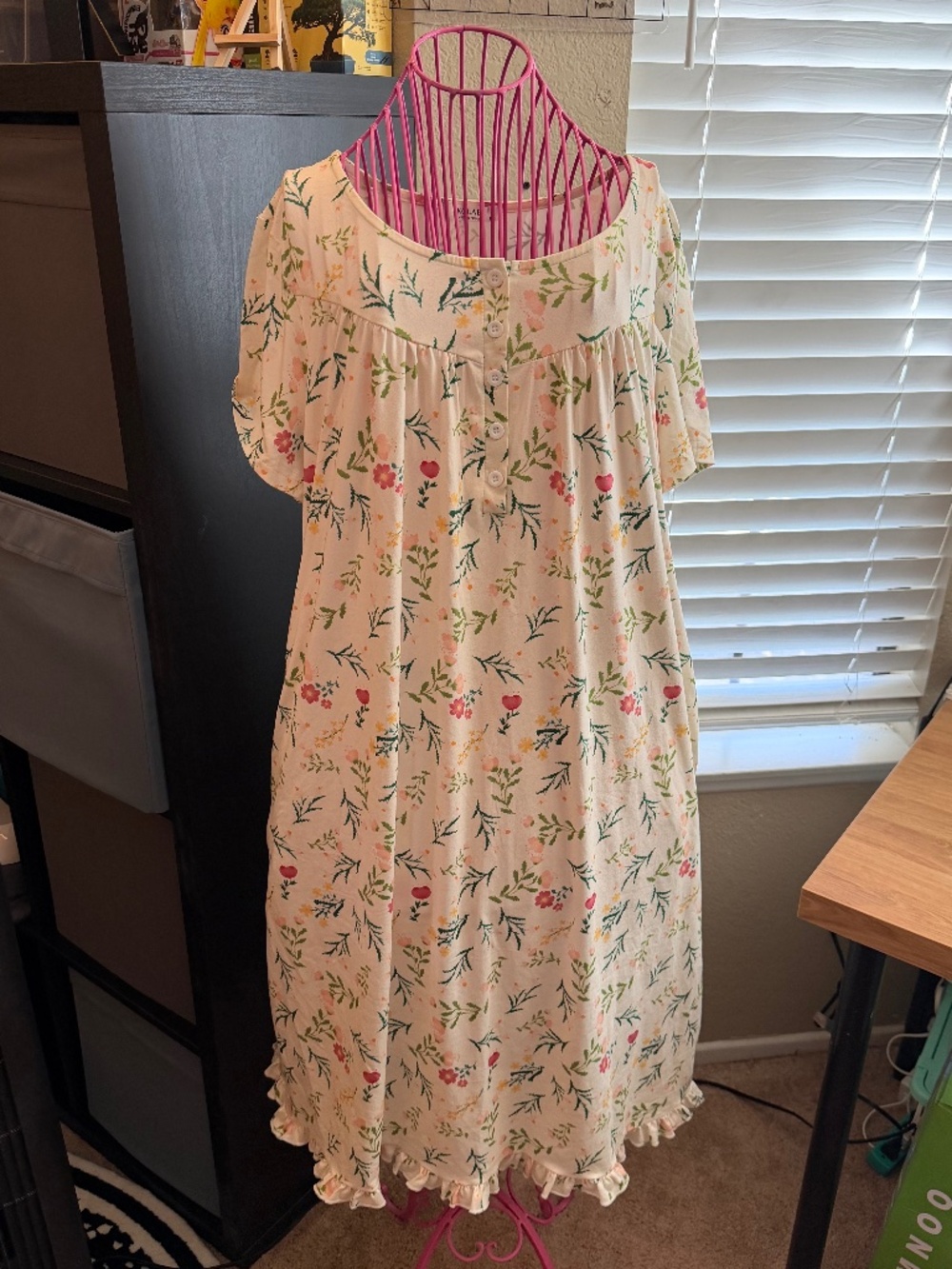 Ekouaer Nightgowns for Women with Pockets Button  - MuMu
